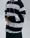 Deepa stripe hood knit