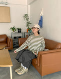 [unisex] Nazuna Summer Linen Stripe Over Knit