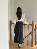 Shyro Satin Mermaid Banding Long Skirt