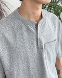 Meso Pocket Henley Neck T-Shirt