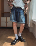 Rondi Ambo Washed Half Denim Pants