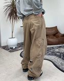 Raviel Check Damage Cotton Pants
