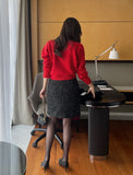 Twinty Sequins Tweed Mini Skirt