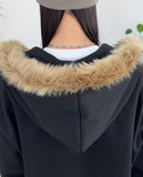 Mace Fur Hooded Zip-up