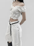 Lec frill cropped blouse