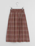 Chucho Vintage Check Banding Long Skirt