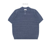 Lebe Boucle Short Sleeve Collar Knit