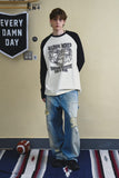 DOODLE RAGLAN LONG SLEEVE TEE