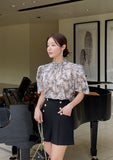 Lindian Flower Chiffon Blouse