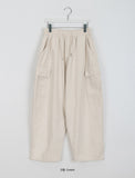 [unisex] Ranwoo banding wide cotton balloon cargo pants