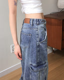 Keple Bijo Cargo Pocket Wide Denim Pants