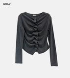 Front frill cardigan