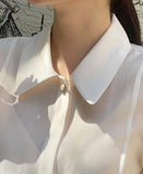Seri Puff Collar Short Sleeve Blouse