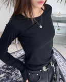 Derina Ribbed Long Sleeve Tee