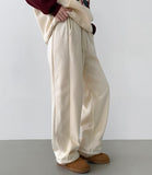 Two-Way Thick Brushed Lining Wide Jogger Cut Wide Banding Training Pants