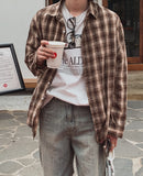 Dino loose fit check shirt