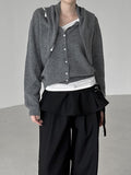 Bant Scarf Set Wool Knit Cardigan