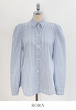 Stoney Stripe Puff Shirt Blouse