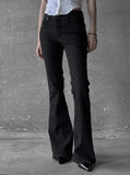 Striped bootcut pants