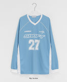 [Unisex] Charenty Color Matching Sporty Printing Long Sleeve Tee