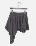 For Unbalanced Banding Layered Midi Skirt