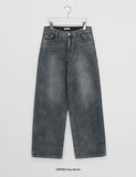 Omtri Washing Denim Wide Pants