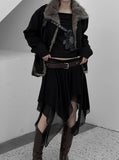 Recho Adjust Fur Suede Jacket