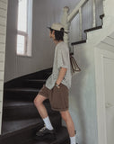 Bonnie Linen Stripe U-Neck Short Sleeve T-Shirt
