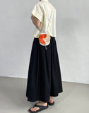 Call banding flare long skirt