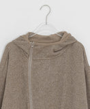 Pub Diagonal Knit Hood Zip-Up