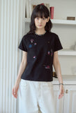 Mushroom Stitch Crop Short Sleeve Tee