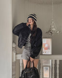 Pie Terry Stud Deep V Hoodie