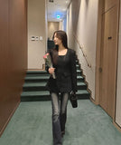 Line Tweed Quilted Line Short Jacket