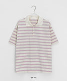 Caldis Stripe Collar Short Sleeve Tee