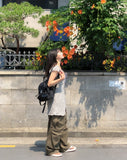 Russet Parachute Button Cargo Pants