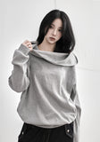 Off wide ribbed hoodie