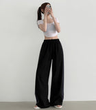 Rustle two-way side color matching jogger wide banding pants