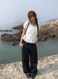 Ens Back Adjust Pocket Wide Raw Denim Pants