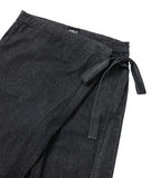 Asymmetrical Long Skirt Denim Pants