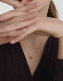 Triple Silver Cutout Necklace S