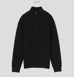 Yuo high neck half zip-up knit