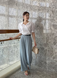 Oberlin Pin-Tuck Wrap Blouse