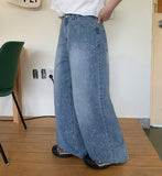 Minye painting wide denim pants