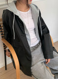Homin Over Leather Collar Jacket