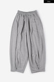 Structured pintuck balloon sweatpants