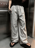 Summer Stripe Wide Linen Pants