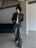 Moshu Trackline String Denim Pants