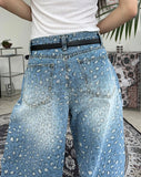 Ness Curved Leopard Denim Pants