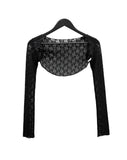 Cier Rose See-through Bolero Cardigan
