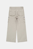 Structured utility cargo cotton pants